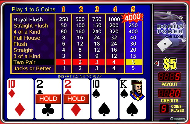 Bonus Poker Deluxe Video Poker Game
